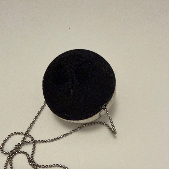 COS Silver and Black Sphere Pendant Necklace - Picture 3 of 4